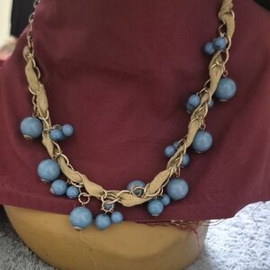 Elegant Blue Beaded Necklace
